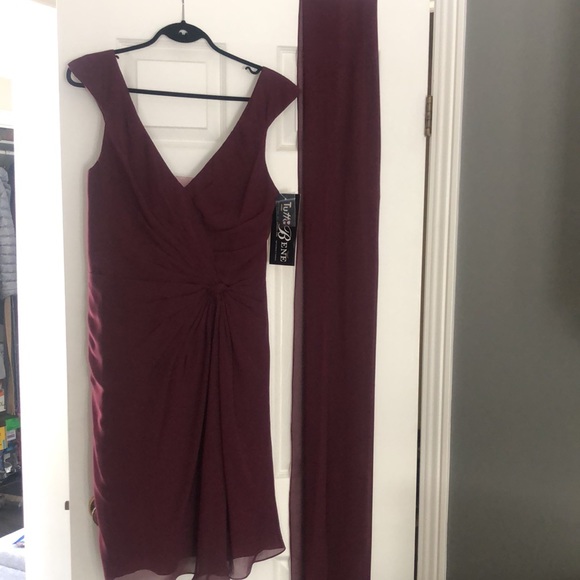 Womens, Mother of the bride dress, new, Colour:port/deep burgundy - Picture 3 of 4